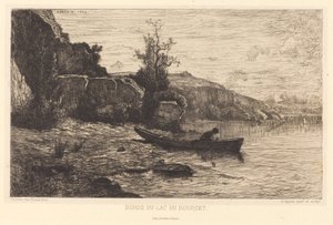 Kanterna av sjön Bourget av Adolphe Appian