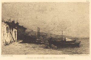 Fiskarhyddor vid Italiens kuster av Adolphe Appian