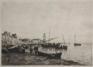 Fiskebåtarnas återkomst vid Collioure, nära den spanska gränsen, 1878.