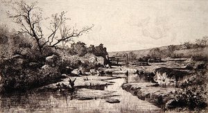 Källan till floden Albarine av Adolphe Appian
