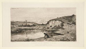 En klippa på allmänningen i Rix (Ain) av Adolphe Appian