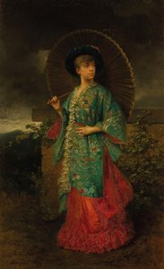 Porträtt av Helene av Mecklenburg-Schwerin 1814-1858, hertiginna av Orleans, 1883. av Adolphe Aze