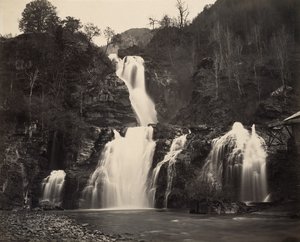 Reichenbachs fall, ca 1860 (albumintryck)