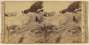Flagga som kejsarinnan satte upp vid Mer de Glace