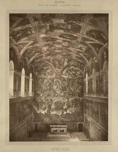 Rom - Vatikanpalatset, Sixtinska kapellet - Michelangelo av Adolphe Braun