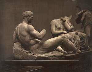 Skulpturer från Parthenon, British Museum, ca. 1870-talet.
