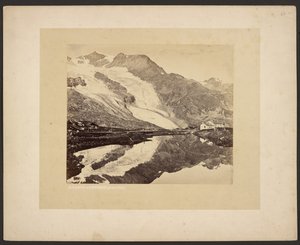 Bernina-hospicet och Cambréna-glaciären av Adolphe Braun