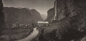 Valley of Lauterbrunnen, Schweiz (från albumet Charbons de Braun - vyer tagna med den mobila panoramalinsen, 1868)