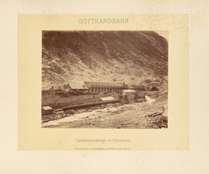 Gotthardbanan: Installationssystem i Göschenen av Adolphe Braun and Cie