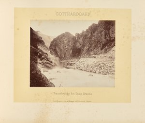 Gotthard-järnvägen: Ticino-bron nära Dazio Grande av Adolphe Braun and Cie