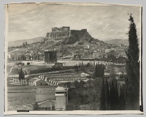Utsikt över Akropolis av Adolphe Braun and Co.