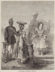 Rio Janeiro Costumes on a Fete Day  av Adolphe DHastrel