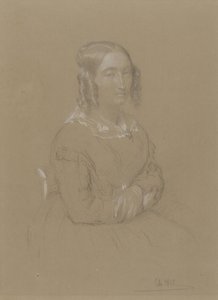 Damens porträtt av Adolphe Felix Cals