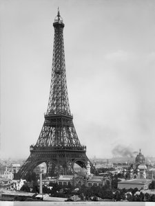 Eiffeltornet (1887-89) fotograferat under världsutställningen 1889 i Paris, arkitekten Gustave Eiffel (1832-1923)