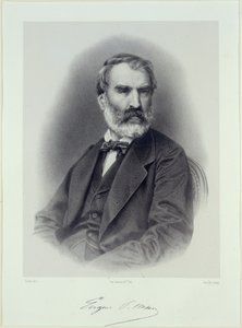 Porträtt av författaren Eugène Pelletan 1813-1884. av Adolphe Guillon