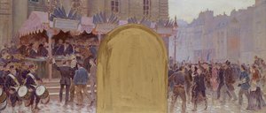 Inskrivning av volontärerna, Place du Pantheon