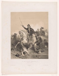 Kung Victor Emmanuel II av Italien i slaget vid Palestro Le roi Victor Emmanuel II (titel på objekt)