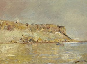 Klippiga kusten. 1870-80 av Adolphe Joseph Thomas Monticelli