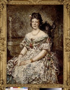 Porträtt av Madame Pascal, hustru till Bolivias konsul i Marseille av Adolphe Joseph Thomas Monticelli
