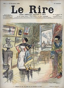 Aristoteles sa det: Skrattet är en störning i själen - teckning av Adolphe Willette (1857-1926) för "Skrattet" den 17 november