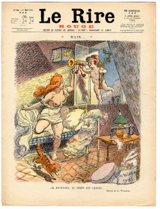 Omslag till "" The Red Laughter", Satirical in Colors av Adolphe Leon Willette