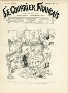 Illustration av Adolphe dit Willette (1857-1926) för omslaget till Le Courrier francais av Adolphe Leon Willette