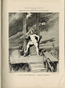 Illustration av Adolphe dit Willette (1857-1926) i Le Courrier francais, nr 4 av Adolphe Leon Willette