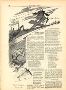 The English Courier, Satirical in B&W av Adolphe Leon Willette
