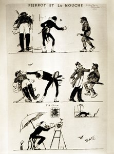 Pierrot och La Mouche av Adolphe Leon Willette