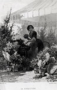 The Flower Seller, mitten av 1800-talet (s/v foto)
