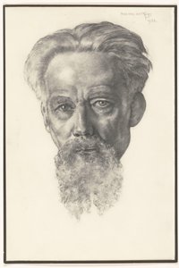 Fotoreproduktion av ett porträtt av en man av Han van der Kop av Adriaan Bijl