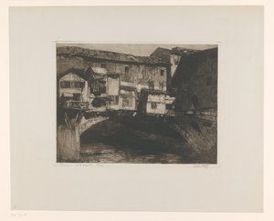 Florens. Ponte Vecchio (originaltitel på objekt) av Adriaan J. van 