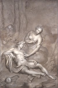 Luna (Diana) visits the sleeping Endymion, 1696 