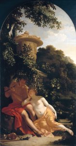 Shepherd and Shepherdess, The Amorous Shepherd,c. 1696 