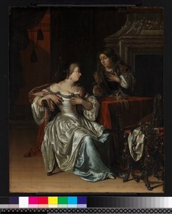 Tancreds tjänare presenterar Guiscards hjärta i en gyllene bägare till Guismond, 1675 av Adriaan van der Werff