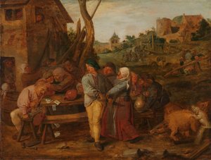 Bondeslagsmål av Adriaen Brouwer