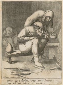 Piprökare av Adriaen Brouwer
