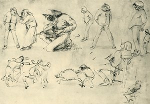 Figurstudier, tidigt 1600-tal, 1943. av Adriaen Brouwer