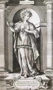 Allegori över vetenskaperna, av Adriaen Collaert (ca 1560-1618). av Adriaen Collaert