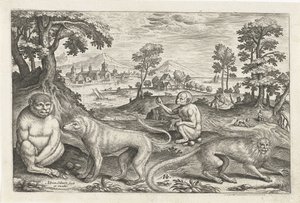 Apor Fyrbenta djur (serietitel) Animalivm Qvaddrvpedvm (serietitel) av Adriaen Collaert