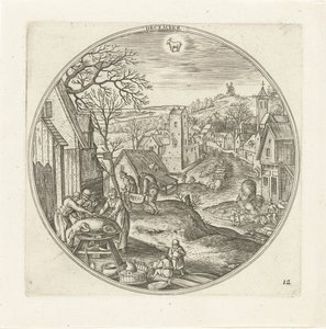 december De tolv månaderna (serietitel) av Adriaen Collaert