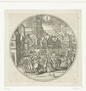 januari Ianvarivs (titel på objekt) De tolv månaderna (serietitel) av Adriaen Collaert