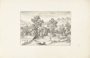 Landskap med vandrare Landskap runt Antwerpen (serietitel) av Adriaen Collaert