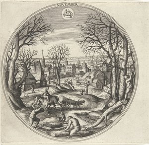 november De tolv månaderna (serietitel) av Adriaen Collaert