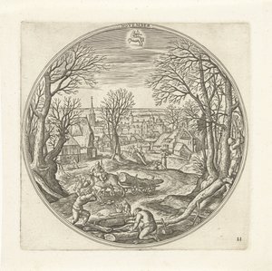 november De tolv månaderna (serietitel) av Adriaen Collaert