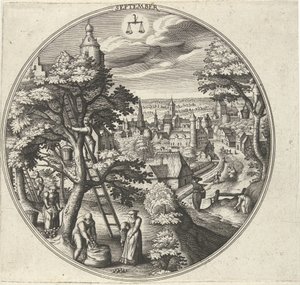 september De tolv månaderna (serietitel) av Adriaen Collaert