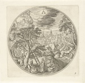 september De tolv månaderna (serietitel) av Adriaen Collaert