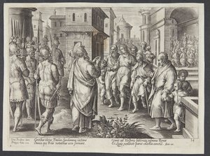 Paulus predikar i Rom av Adriaen Collaert