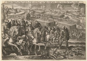 Den turkiska arméns belägring av Wien, 1529 av Adriaen Collaert