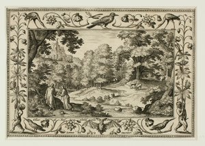 The Temptation of Christ, ur Landscapes with Old and New Testament Scenes and Hunting Scenes (Landskap med scener ur Gamla och Nya testamentet samt jaktscener)